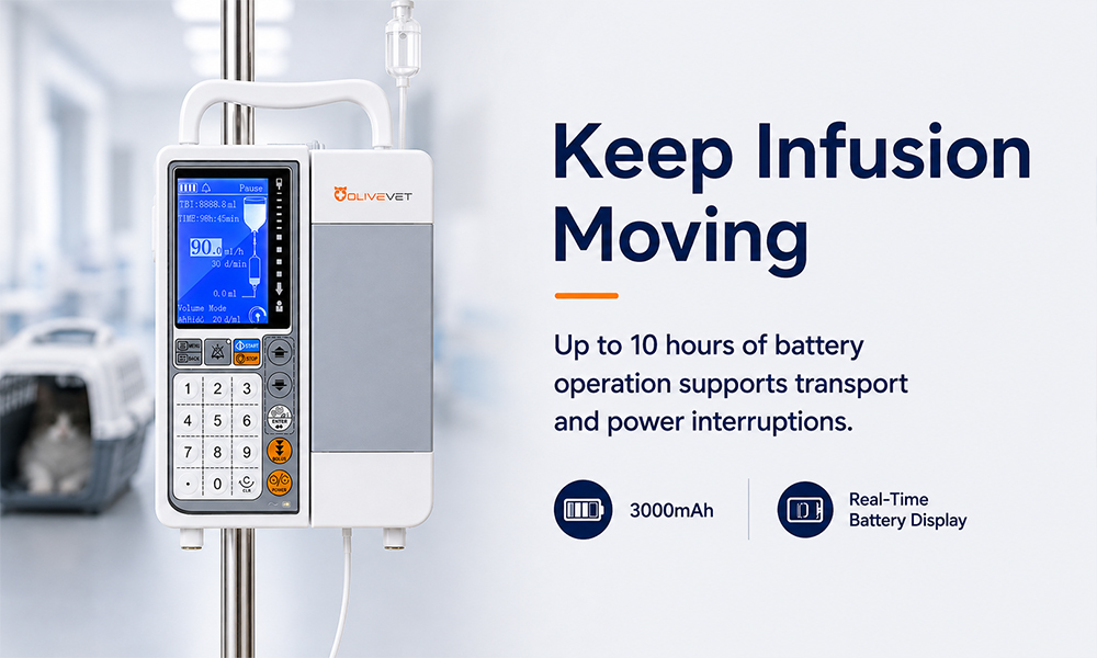 Veterinary infusion pump with occlusion alarm