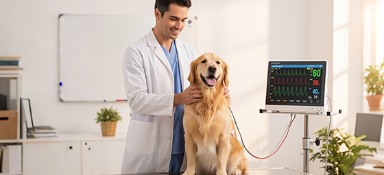 multiparameter vet monitor screen