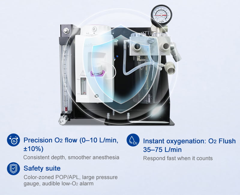 Precise Oxygen Control & Audible Safety