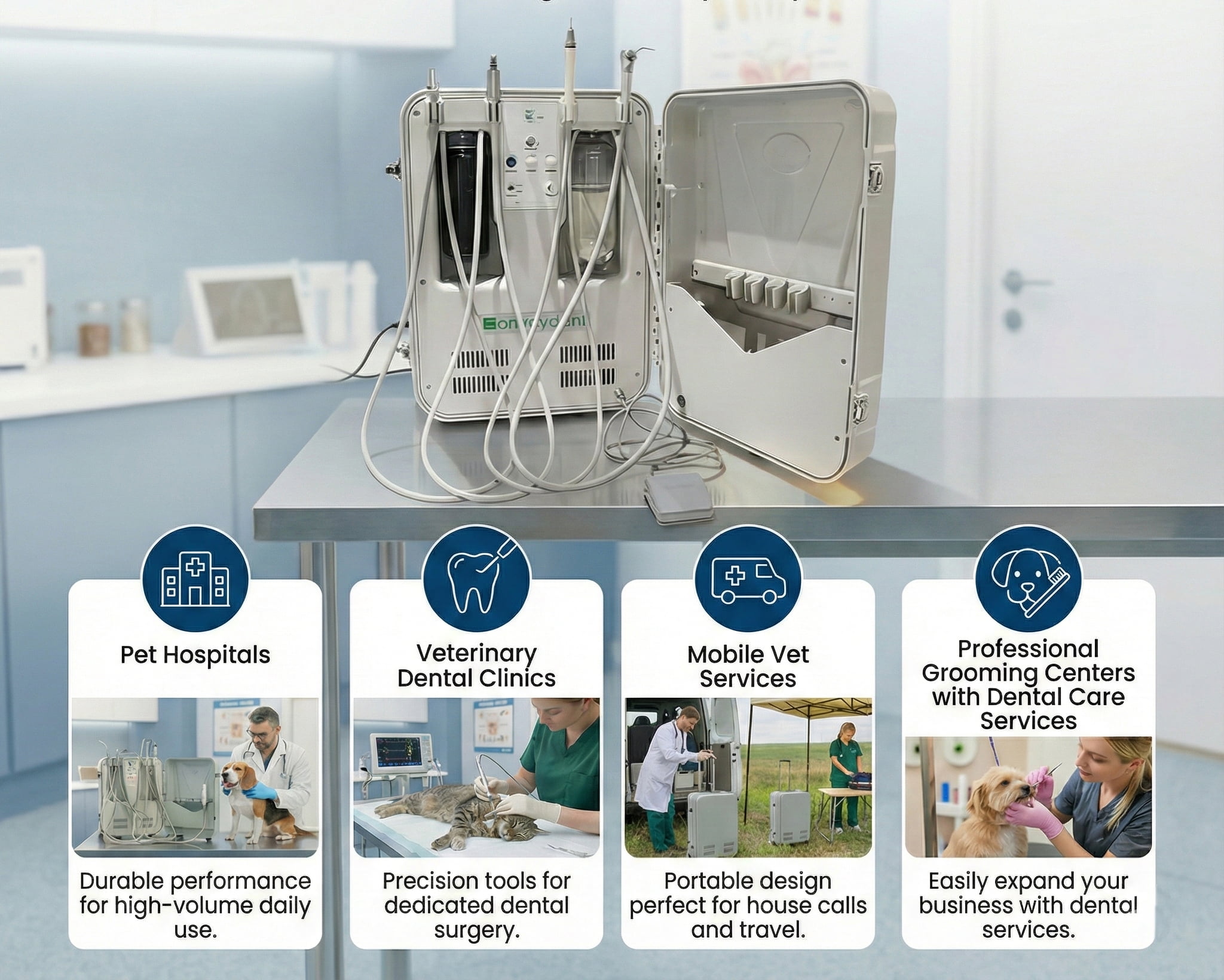 Veterinary dental unit system