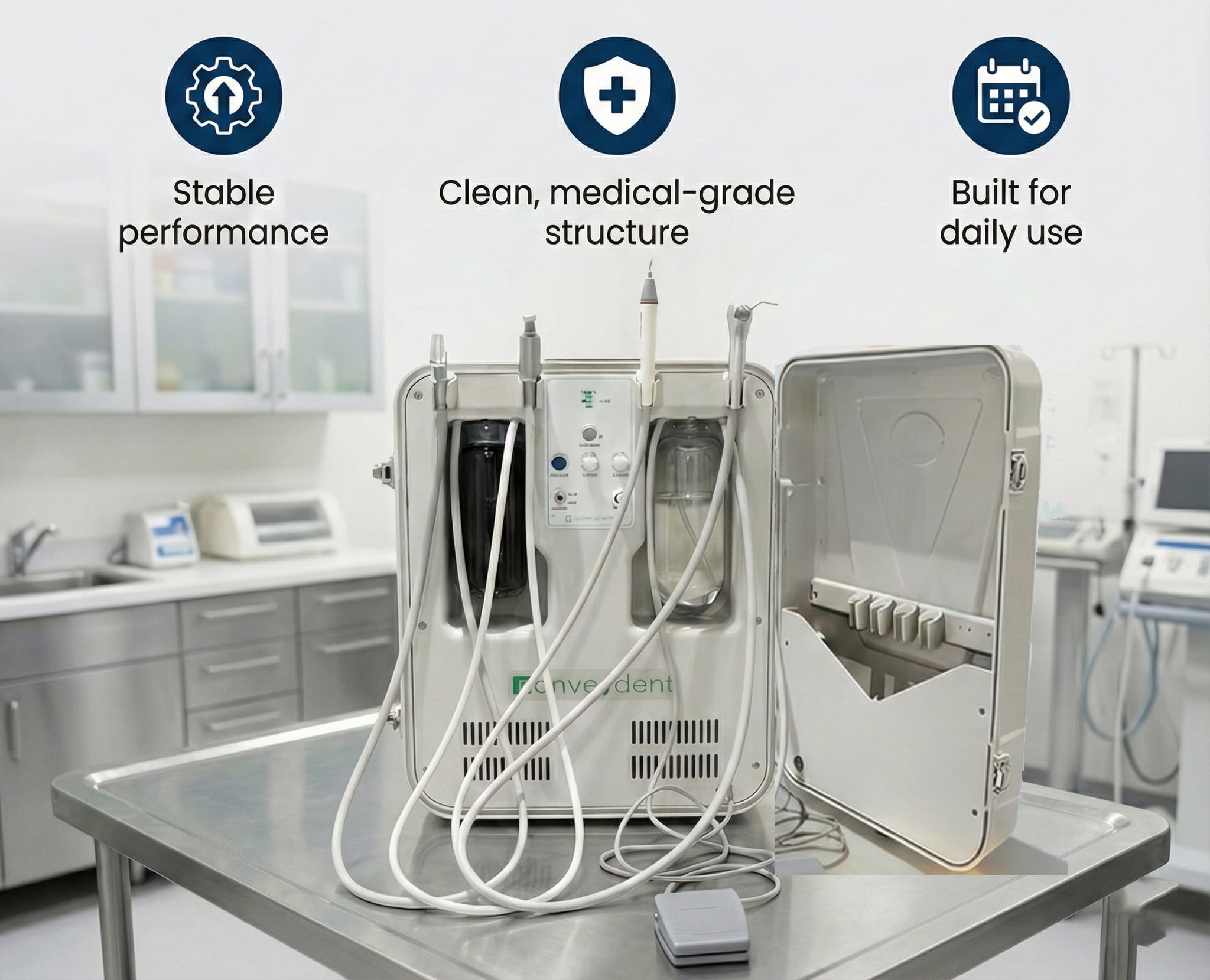 Portable dental unit for animals