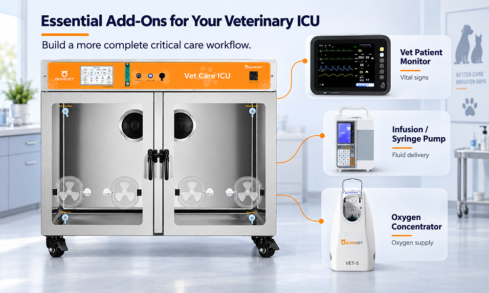 veterinary oxygen therapy chamber with digital control panel