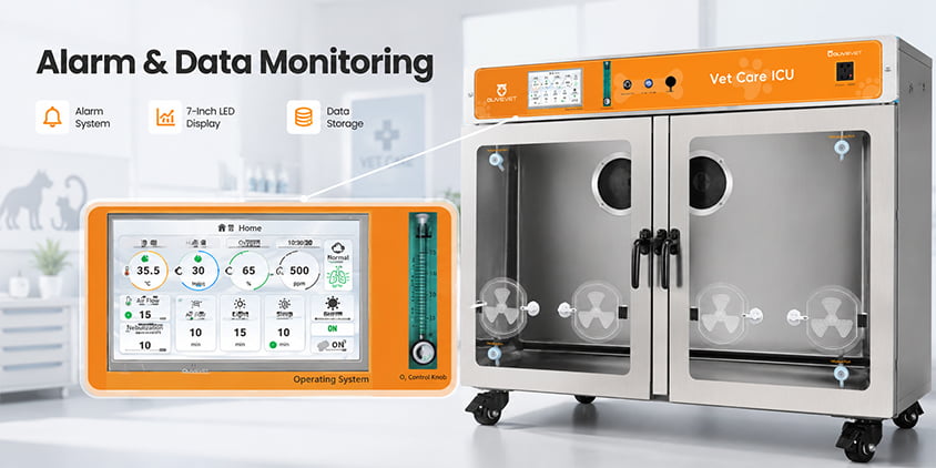 Veterinary ICU Incubator with oxygen temperature and humidity control