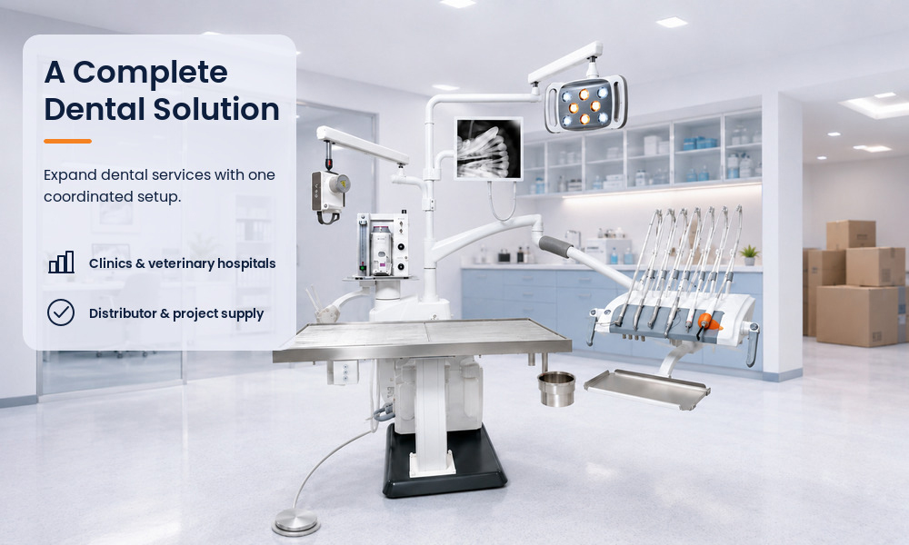 Veterinary dental unit for veterinary clinics