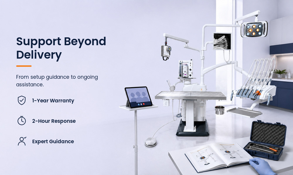 Complete veterinary dental treatment workstation