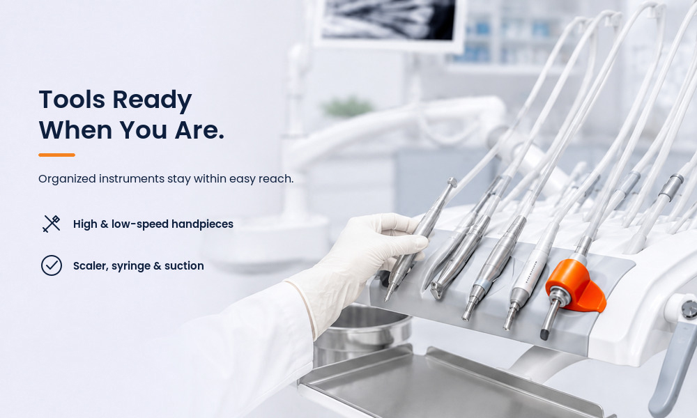 Veterinary dental unit with high-speed handpieces